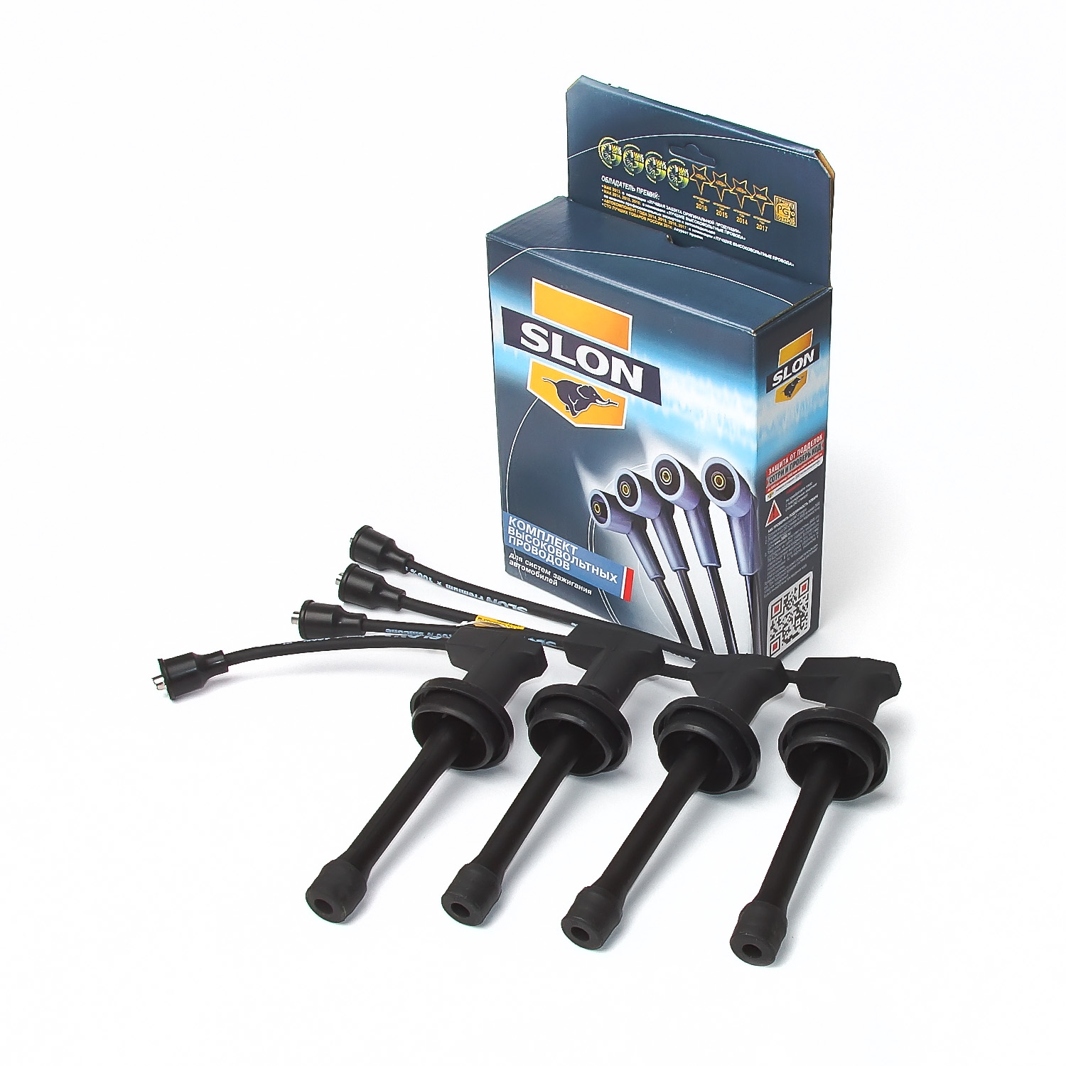 Провода высоковольтные ЗМЗ-4062 SILICON с наконечником SLON 4062.3707244-10 SLON